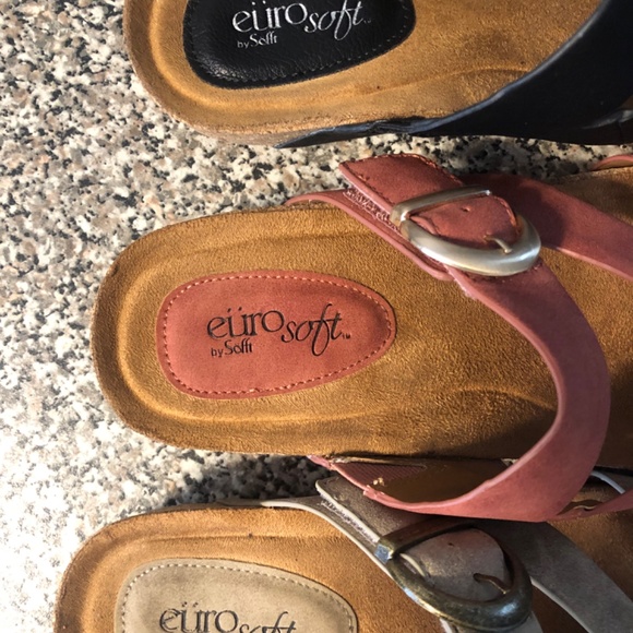 3 pairs of new 8 1/2 M Eurosoft Sandals - Picture 3 of 9